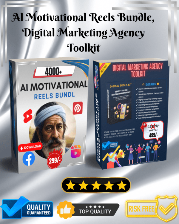 Ai Motivational Reels Bundle, Digital Marketing Agency Toolkit